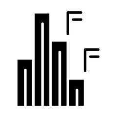 Data, database, graph, chart, diagram icon in glyph style