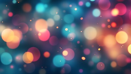 An abstract blurred background featuring vibrant lights and a dreamy bokeh effect, evoking a festive atmosphere reminiscent of light speed in space or a time tunnel. Perfect for creative projects.