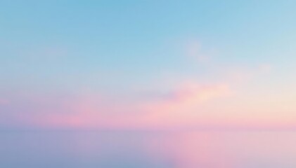 Obraz premium warm light casts a gentle pink glow on blue sky, calming atmosphere, pale blue color