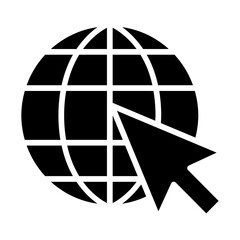 Online icon in glyph style