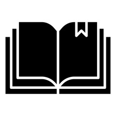 Book icon in glyph style