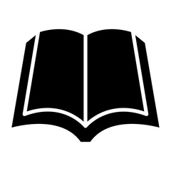 Book icon in glyph style