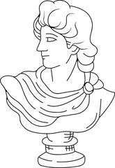 ancient greek goddess hand drawn