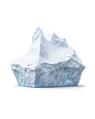 Obraz premium Massive iceberg isolated on white background
