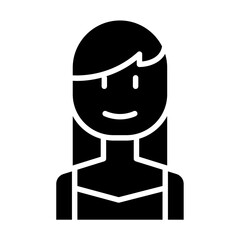 Woman icon in glyph style