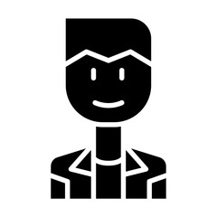 Tourist icon in glyph style