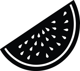  Watermelon Slice Silhouette Vector Illustration for Graphic Design and Digital Art Projects