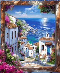 Home interior poster mock up with Beautiful Frame design living room, bedroom, wall (3d Render)