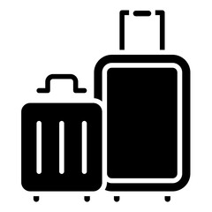 Baggage icon in glyph style