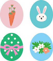 set of easter icons vector