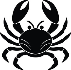 Crab Silhouette Vector Illustration for Marine and Coastal Design Projects