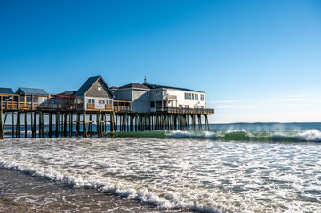 Beautiful Old orchard pier and beach in Maine