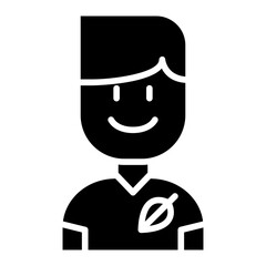 Environmentalist icon in glyph style