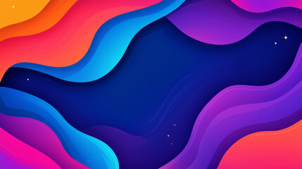 Vibrant abstract background with flowing colors and smooth curves