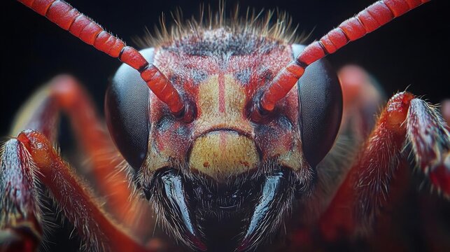 Close-up action of an ant macro photography indoor environment insect behavior detailed perspective fascinating nature