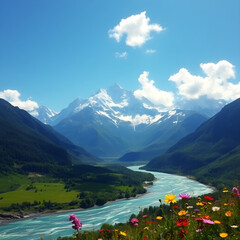 lake in the mountains