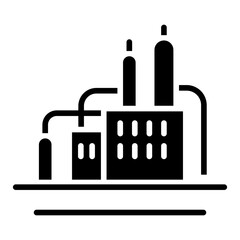 Water pollution icon in glyph style