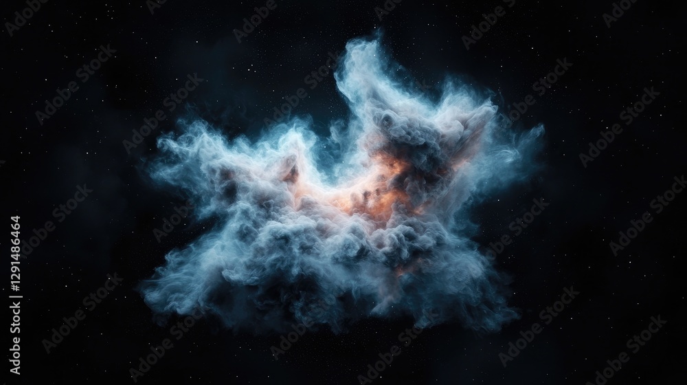 Wall mural abstract nebula in space. possible use space backdrop, cosmic art