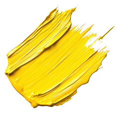 yellow paint splashes isolated on transparent png