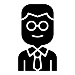Teacher icon in glyph style