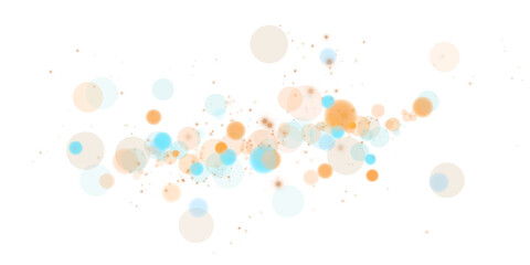 A mesmerizing composition of ethereal blue and golden bokeh lights and shimmering sparkles creates a magical shimmering, evoking a sense of magic, elegance, and festive wonder. PNG.