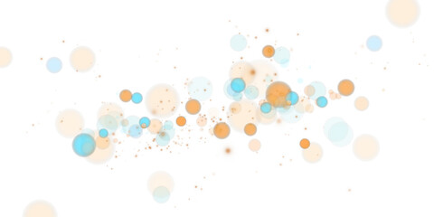 A mesmerizing composition of ethereal blue and golden bokeh lights and shimmering sparkles creates a magical shimmering, evoking a sense of magic, elegance, and festive wonder. PNG.