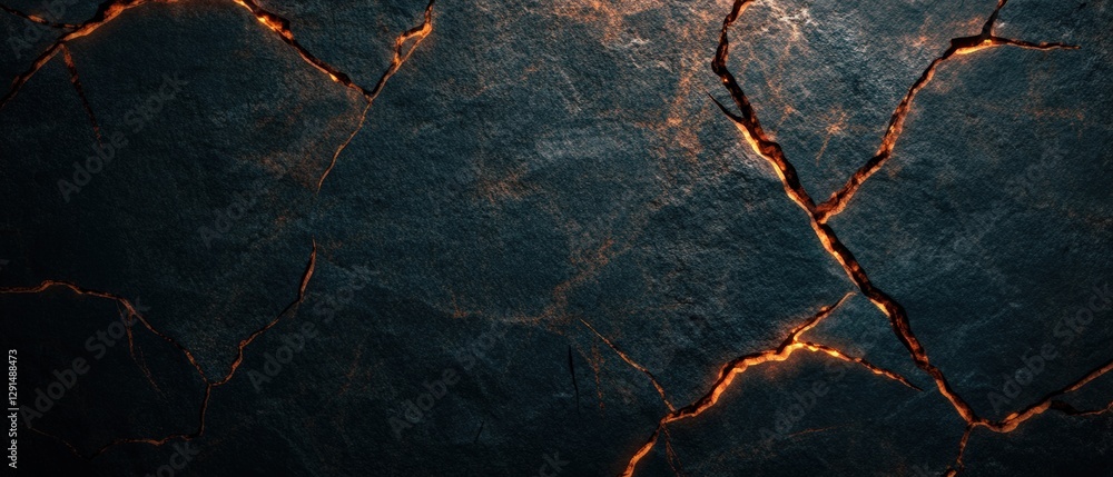 Poster dark background with a central crack creating an abstract visual effect for artistic compositions