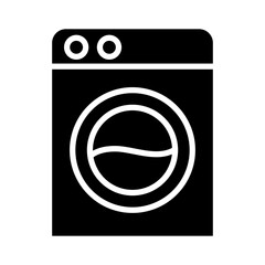 Washing machine icon in glyph style