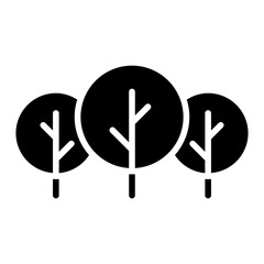 Forest, park, landscape icon in glyph style