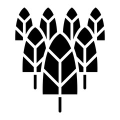 Forest, park, landscape icon in glyph style