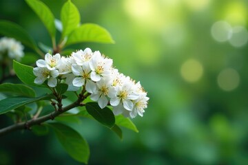 Fototapeta premium Dense white blooms on Alstonia scholaris branches, Nature scenery, Pungent smell, Branches with flowers