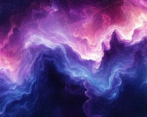 Fototapeta premium Vibrant abstract image showcasing swirling colors of purple and blue, evoking a sense of cosmic depth and creativity.