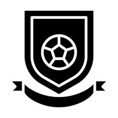 Obraz premium Football club icon in glyph style