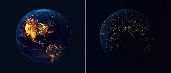 Earth viewed from space showcasing its blue oceans and diverse landforms