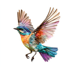 Vibrant Bird in Flight