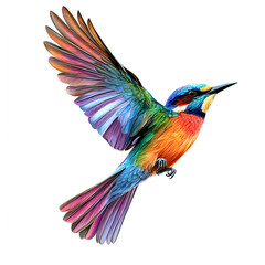 Obraz premium Colorful Bird in Flight