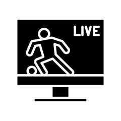 Soccer icon in glyph style