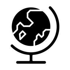 Geography icon in glyph style