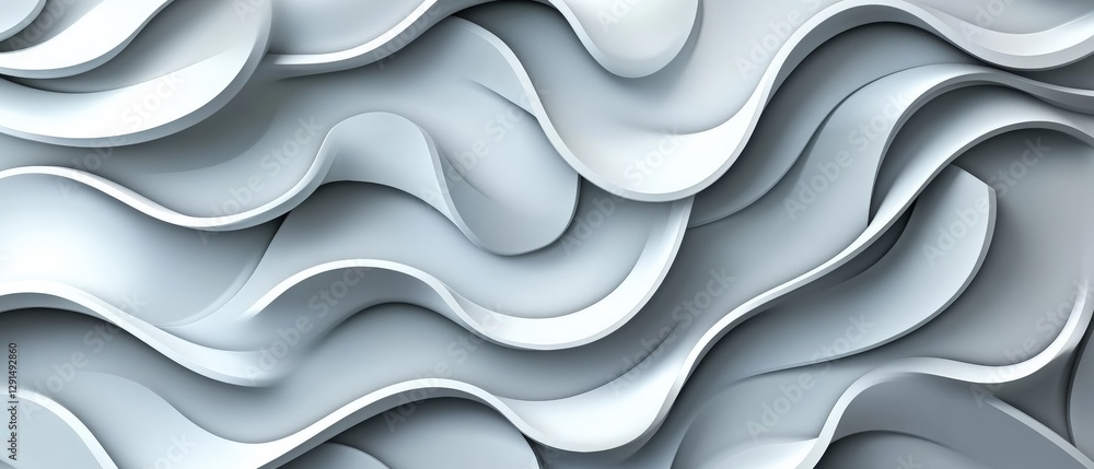 Poster abstract 3d background featuring wavy lines and fluid shapes in digital art composition