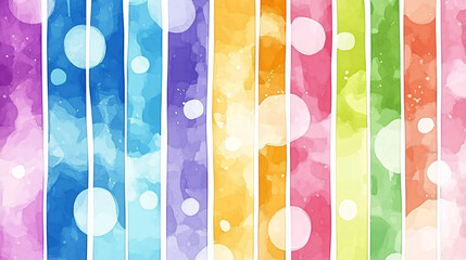 Colorful abstract wallpaper with pastel stripes and circular patterns, creating cheerful and vibrant atmosphere. Perfect for backgrounds or creative projects