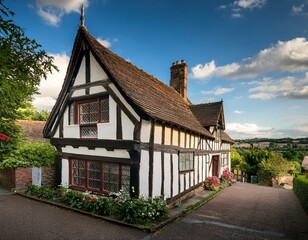 traditional timber frame house in herefordshire weobley uk