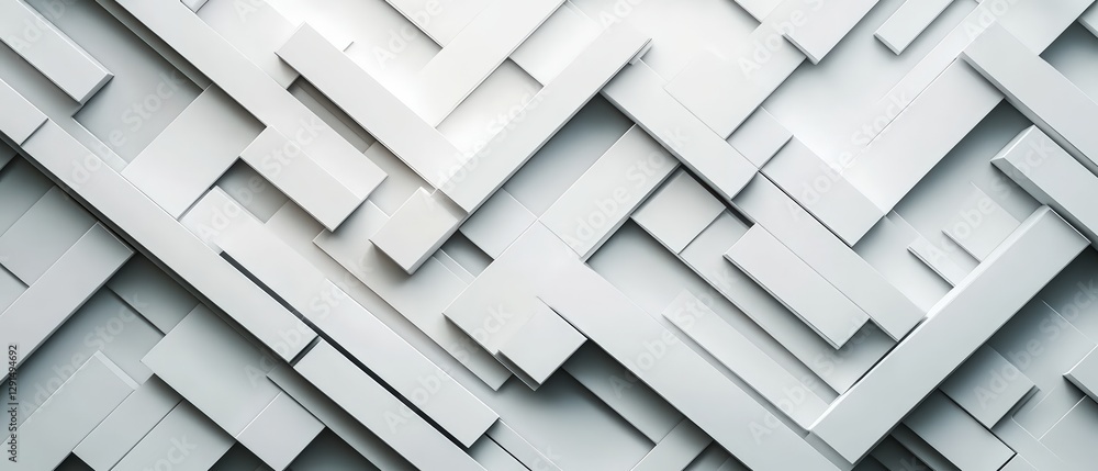 Poster abstract 3d background with white cubes and digital elements for modern design projects