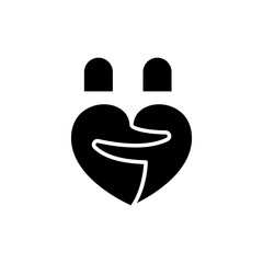 Lesbian icon in glyph style