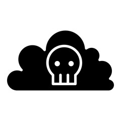 Air pollution icon in glyph style