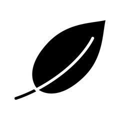 Leaf icon in glyph style