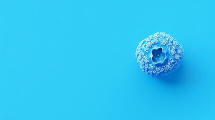 Blue Blueberry, Minimalist Food Photo, Blue Background, Copy Space, Food Blog