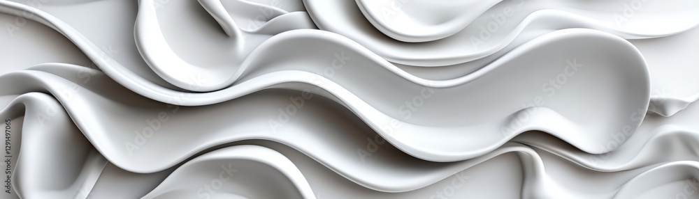 Poster white wavy background with soft curves for creative and modern design projects