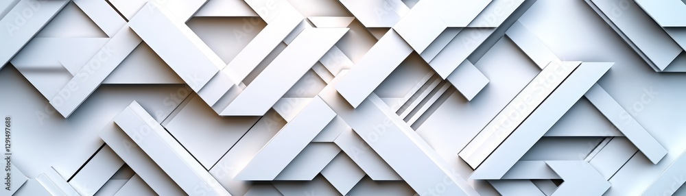 Poster 3d abstract background featuring white cubes and photographic elements in a modern design