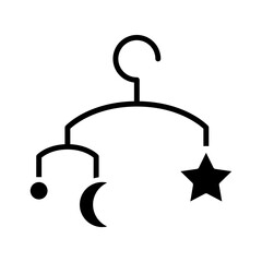 Baby mobile icon in glyph style