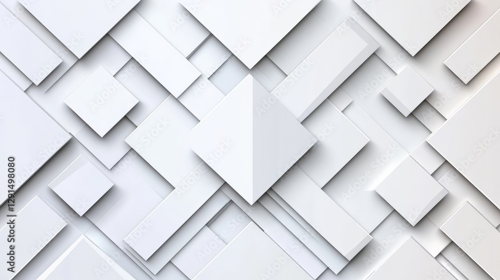 Poster abstract white 3d geometric background with shapes and textures for modern design projects